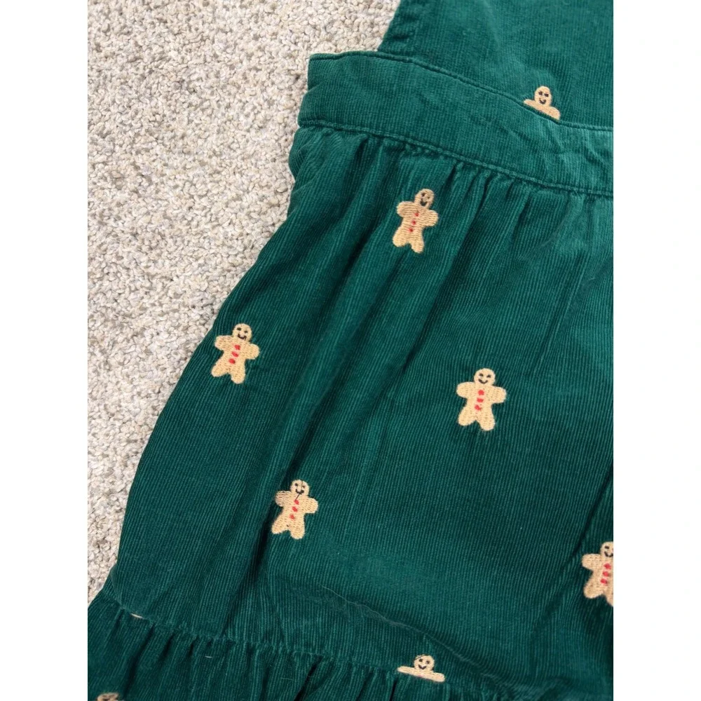 Gymboree‎ Jumper Dress Kids Size 6 Green Gingerbread Corduroy Overall